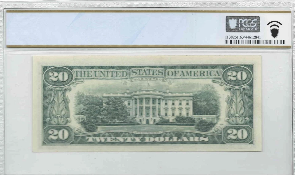 1988 A $20 Federal Reserve Note San Francisco PCGS Choice Unc 63 PPQ - Image 2 of 2