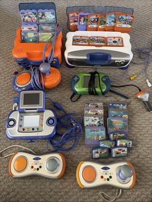 Vtech Children s Educational 4 Gaming Systems 3 Controllers 27 Games