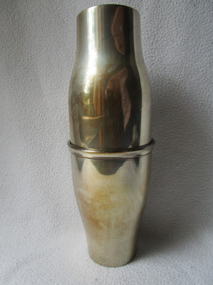 Wellner schöner alter Cocktail-Shaker 50cl versilbert Auflage 16 ca. 25,5x6-8cm