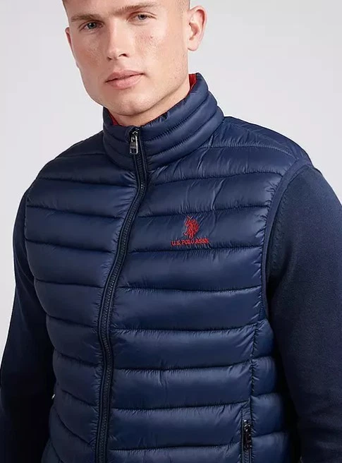 Chaqueta Gilet Acolchada U.S. Polo Assn En Azul Marino Oscuro Talla S (ccn117) - Imagen 4 de 4