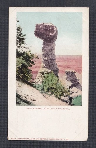 USA 1904 'THOR'S HAMMER' POSTCARD GRAND CANYON ARIZONA TERRITORIAL