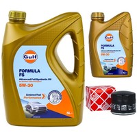 MotoröL Set Gulf Formula FS 5W-30 6 Liter + ÖLfilter FüR Renault Kangoo Laguna I