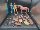 VTG MARX JOHNNY WEST Geronimo Indian Chief, Jane 12", Horse & Accessories. MG