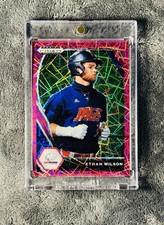 Ethan Wilson 2021 Prizm Draft Picks Pink Velocity SSP Prizm Parallel Rookie