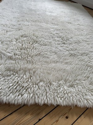 HAY Shaggy Rug Carpet Teppich aus Wolle 170 x 240cm Off White 