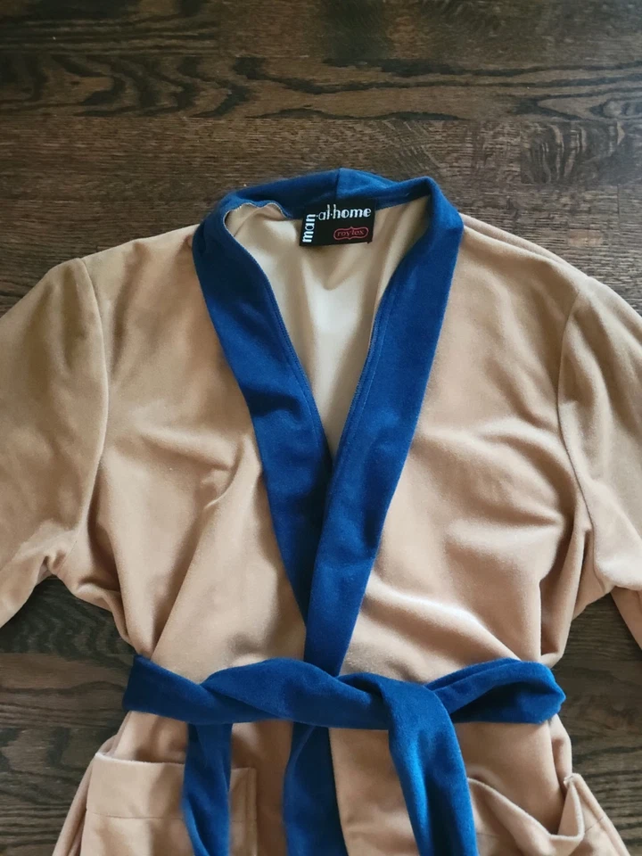 Conjunto de bata y pantalones de salón chaqueta para fumar vintage MCM para hombre ROYTEX hombre en casa - M Foto 3 de 4