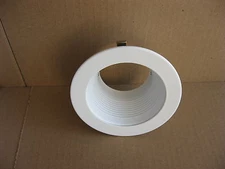 Elco EL993KW White 4 Inch Line Voltage Trim 4" Phenolic Baffle Metal Ring