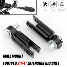 Pair Male Mount Foot Peg Extensions For Harley Sportster Softail Dyna Touring US