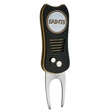 New Orleans Saints Switchblade Divot Tool with ball marker magnet attachment