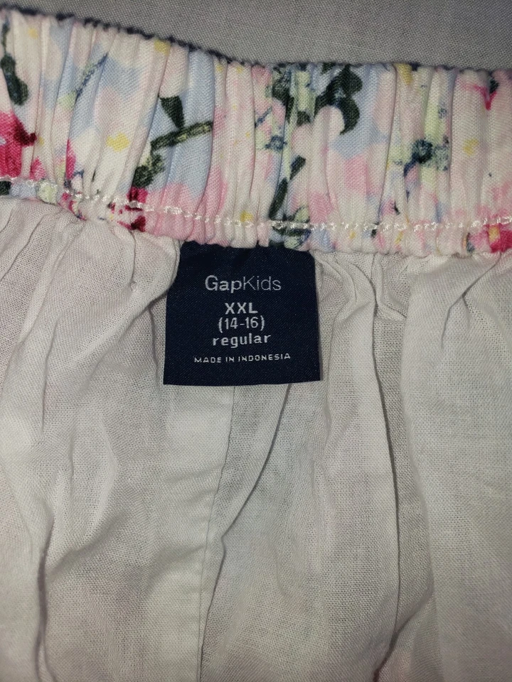 Niñas GAP Falda XXL 14-16 Rosa Floral Forrada Cintura Elástica Plisada Pascua Primavera Foto 3 de 4