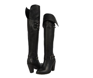 frye leather buckle booties