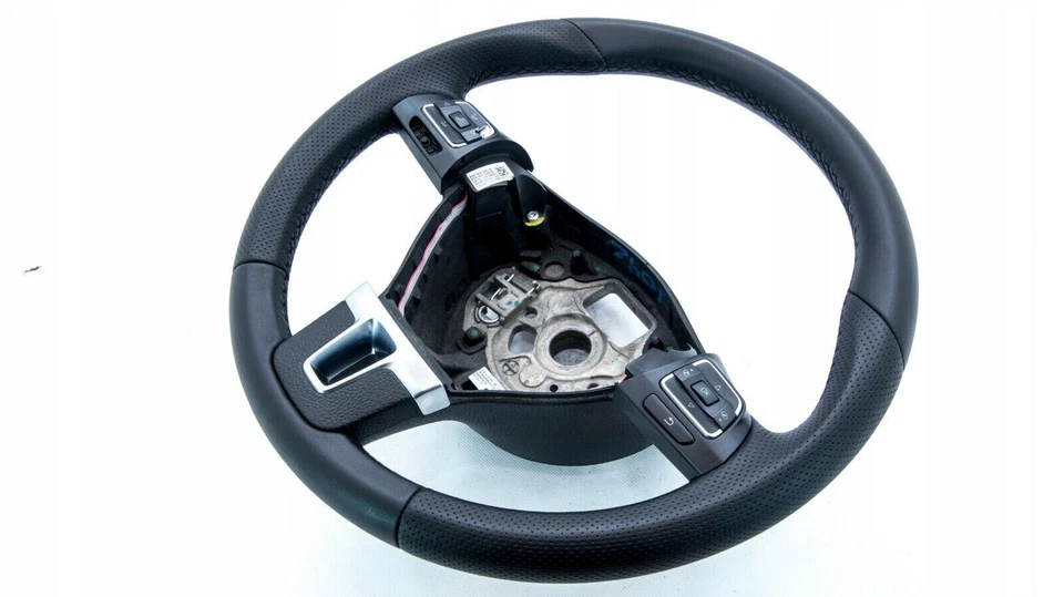 Steering Wheel Cover with Leather for Volkswagen T5, T6 Transporter Multivan NEW LEATHER - Image 3 of 4