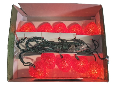 Kurt Adler Red Hearts String Lights 16ft 10 bulbs Vintage Valentine's Tested - Bild 3 von 3