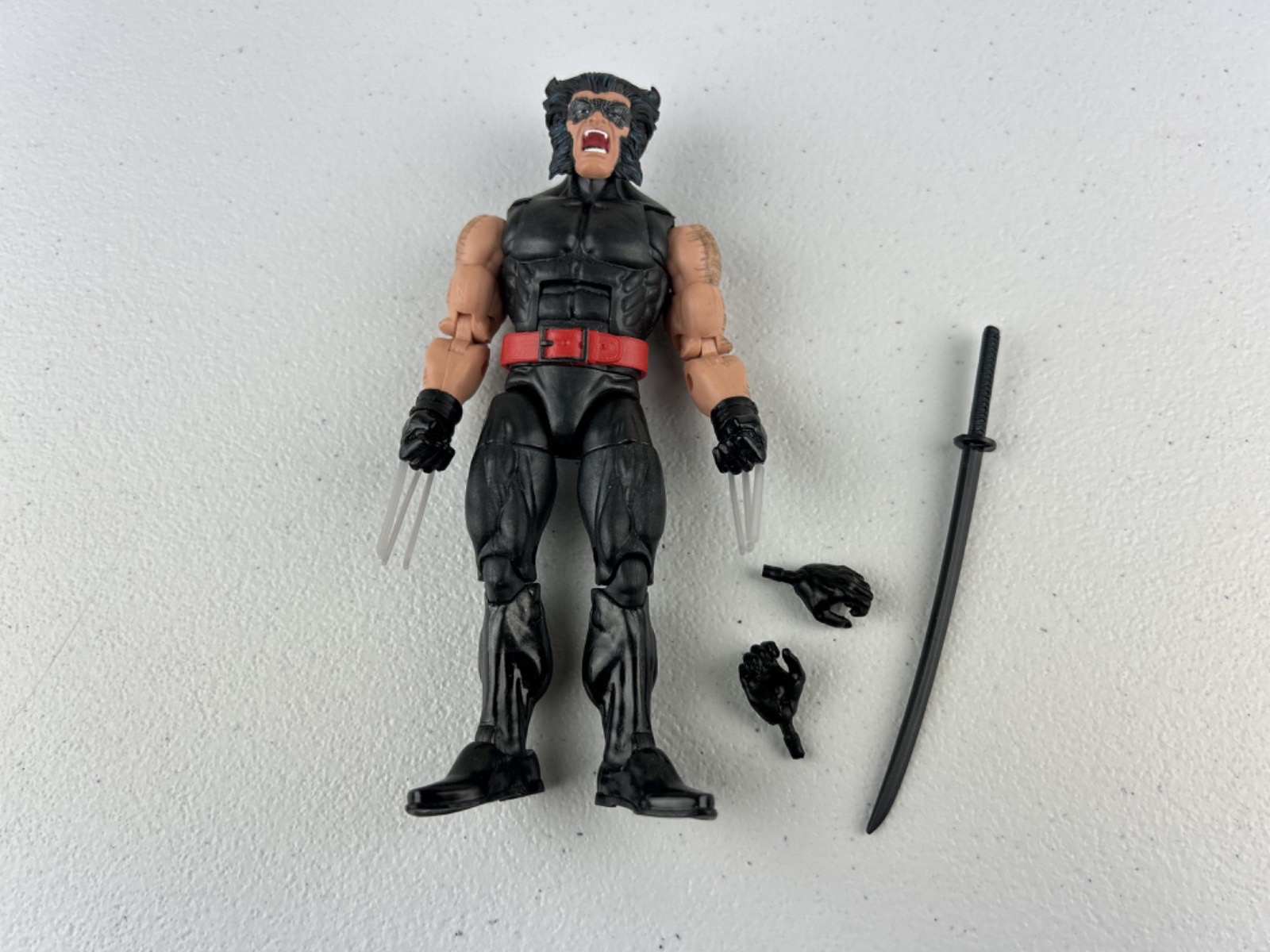 Marvel Legends Wolverine Patch Black Outfit Retro Card X-Men with Accessories