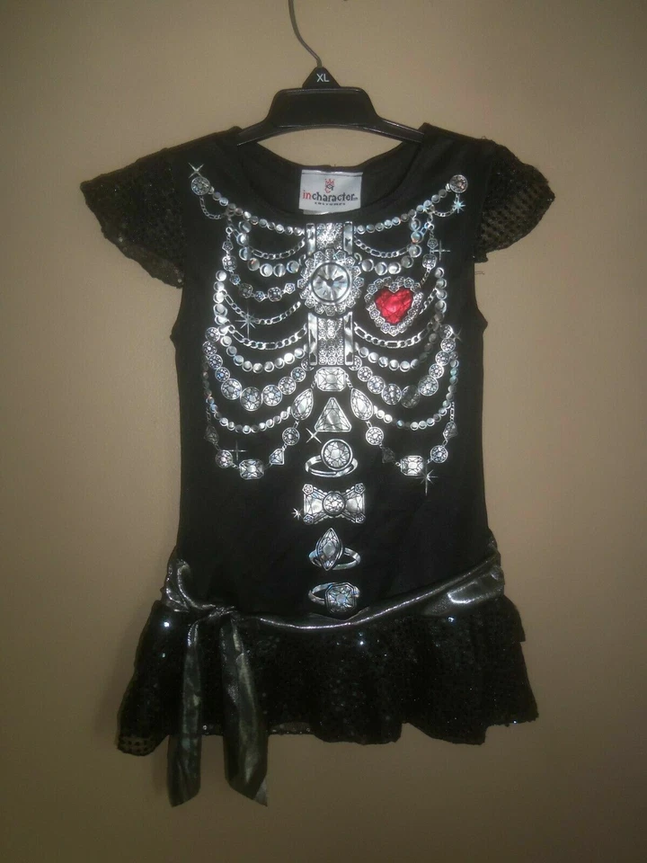 INCHARACTER ФАНТАЗИИ СКЕЛЕТ ЧЕРНЫЙ СЕРЕБРЯНЫЙ ДРАГОЦЕННЫХ КАМНЕЙ ЮВЕЛИРНЫХ ИЗДЕЛИЙ КОСТИ ВЕРХНЯЯ РУБАШКА КОСТЮМ 6 - Изображение 2 из 4