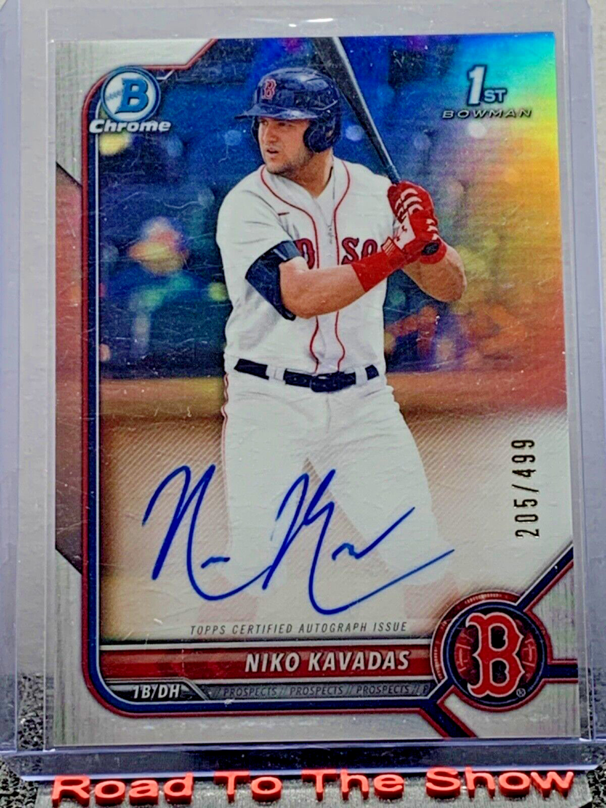 2022 Bowman Chrome Niko Kavadas 1st Bowman Refractor Autograph /499 CPA-NK