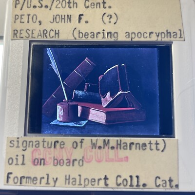 John F. Peto  Research: W. M. Harnett  American trompe-l'œil  35mm Art Slide