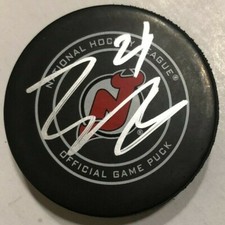 TY SMITH SIGNED NEW JERSEY DEVILS OFFICIAL GAME HOCKEY PUCK W/ CASE COA