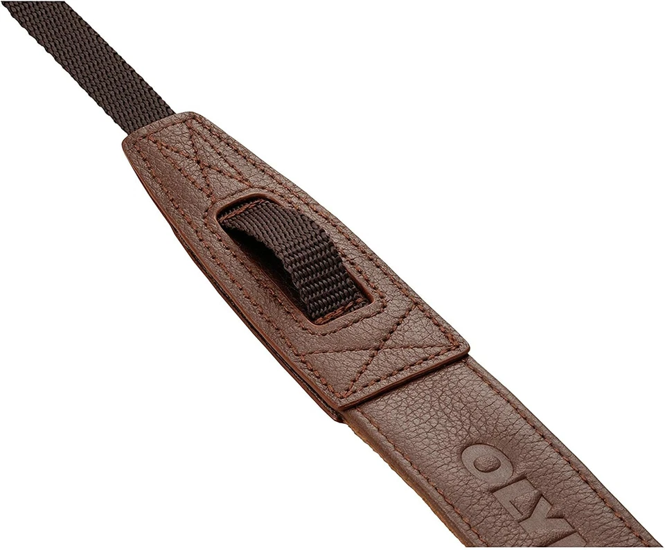 CSS-S119L Oficial OLYMPUS Correa Cuero Repelente al Agua Marrón Foto 3 de 4