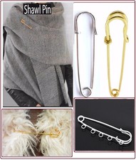 2 x Kiltnadel grosse Sicherheitsnadel Schmucknadel Tuchnadel Kilt 7,4cm Farbwahl