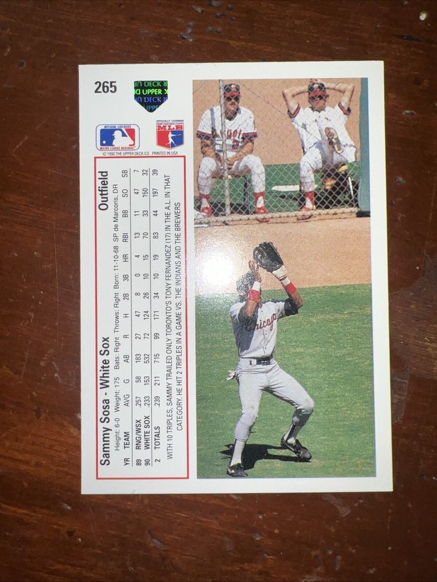 Sammy Sosa 1991 Upper Deck #265 * ERROR * | eBay