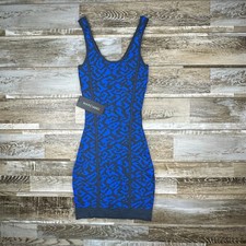 Women's NWT XS Marciano mini dress blue black