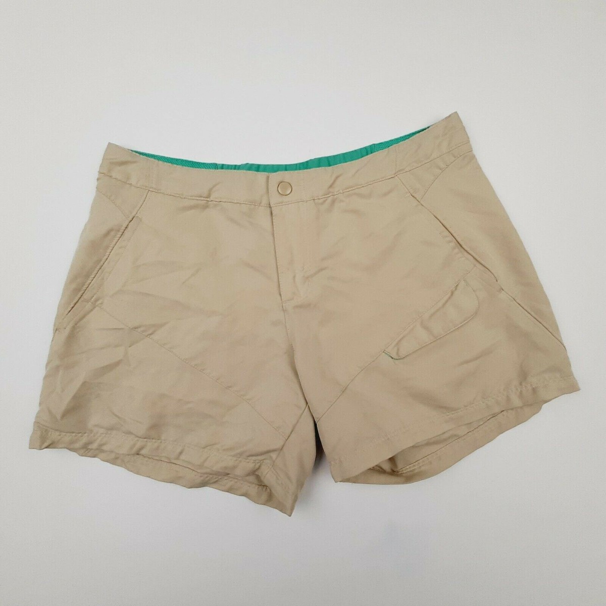 beige nike shorts womens