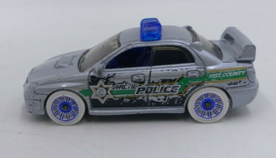 MATCHBOX SUBARU IMPREZA WRX 2007 ARCTIC POLICE 1:64 Diecast toy