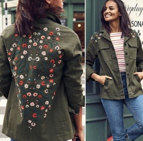 Boden Ruby Floral Embroidered Green 