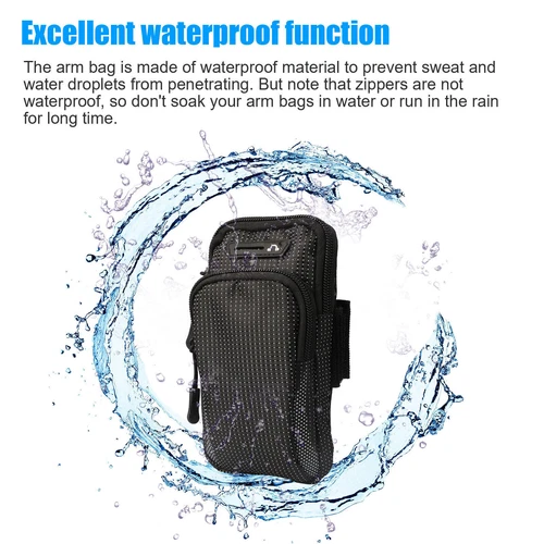 Cell Phone Armband Running Phone Holder Sports Arm Band Strap Gym Pouch Key Bag - Zdjęcie 6 z 10
