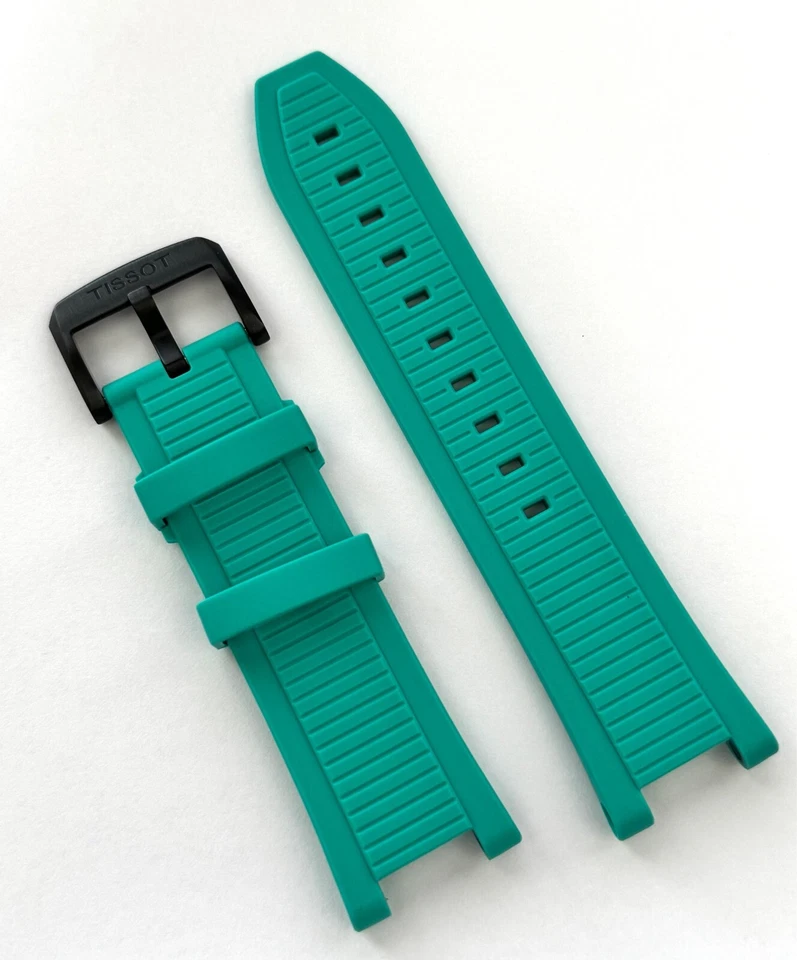 Correa de reloj de goma original Tissot T-Race modelo: T141417A / T141417B VERDE Foto 2 de 3
