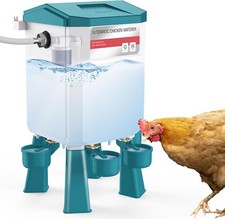 Automatic Chicken Waterer Stainless Steel Large Metal Chicken Waterer System Pou