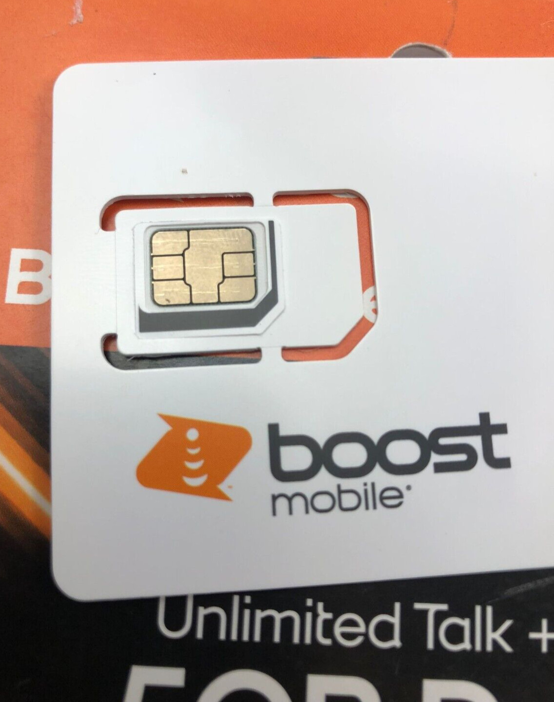 Boost Mobile 3 Mo. Plan Unlimited Talk & Text + 5GB of 5G/4G Data SIM Card Kit