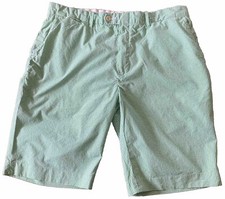Polo Ralph Lauren Preppy Green White Gingham Check Cotton Shorts Size 38