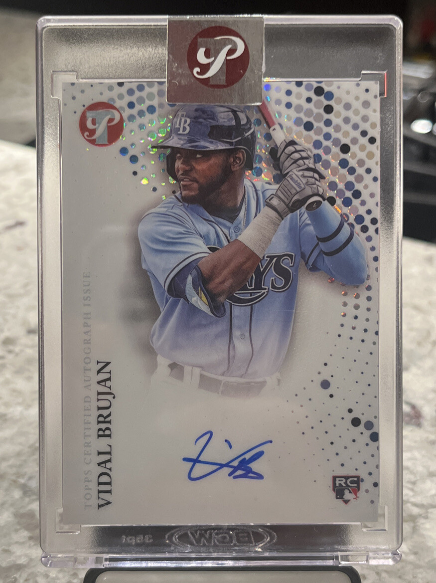2022 Topps Pristine Vidal Brujan Encased Auto #PA-VB Tampa Bay Rays Rookie RC