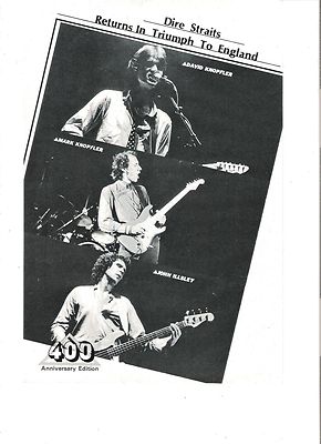 DIRE STRAITS 3 guitars Japanese magazine PHOTO/Clipping 10x7 inches