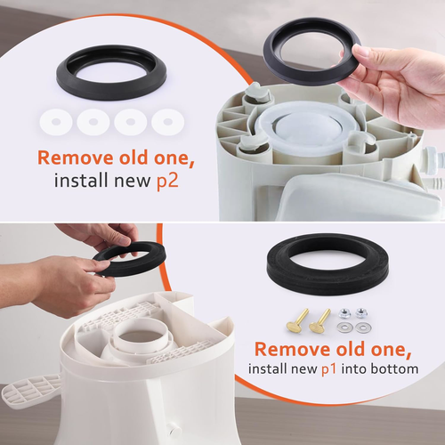 RV Toilet Seal Kit Replacement Parts for Thetford Aqua Magic Style Plus II - Picture 5 of 6