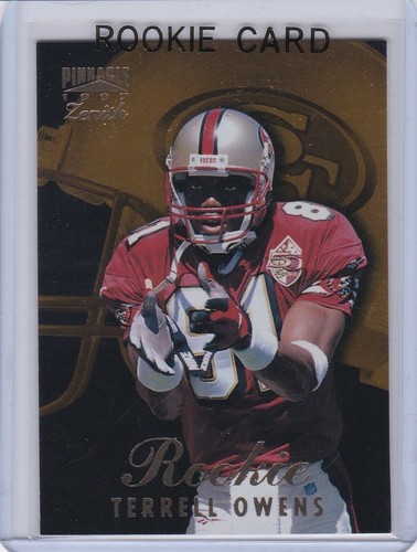 TERRELL OWENS ROOKIE CARD San Francisco 49ers Football PINNACLE ZENITH RC