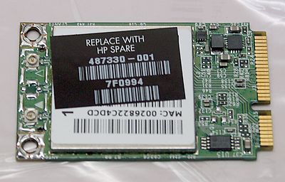 HP BROADCOM 4322AGN 802.11A/B/G/N WIRELESS LAN ADAPTER (SANGRIA) - 487330-001
