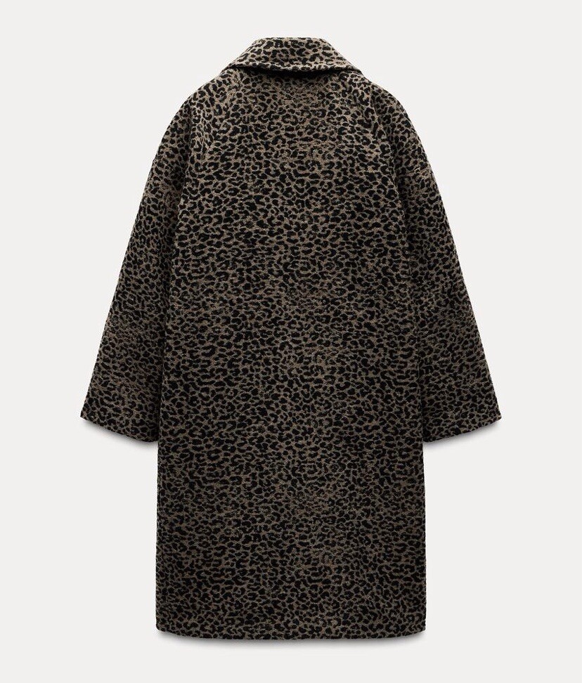 ALTRA CAPPOTTO ZARA STAMPA ANIMALIER MISTO LANA COLLEZIONE ZW LEOPARDATO FW24 25 M 8340 701