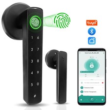 Smart Fingerprint Door Lock with WiFi  Tuya App, 6-in-1 Keyless Entry, No Drill