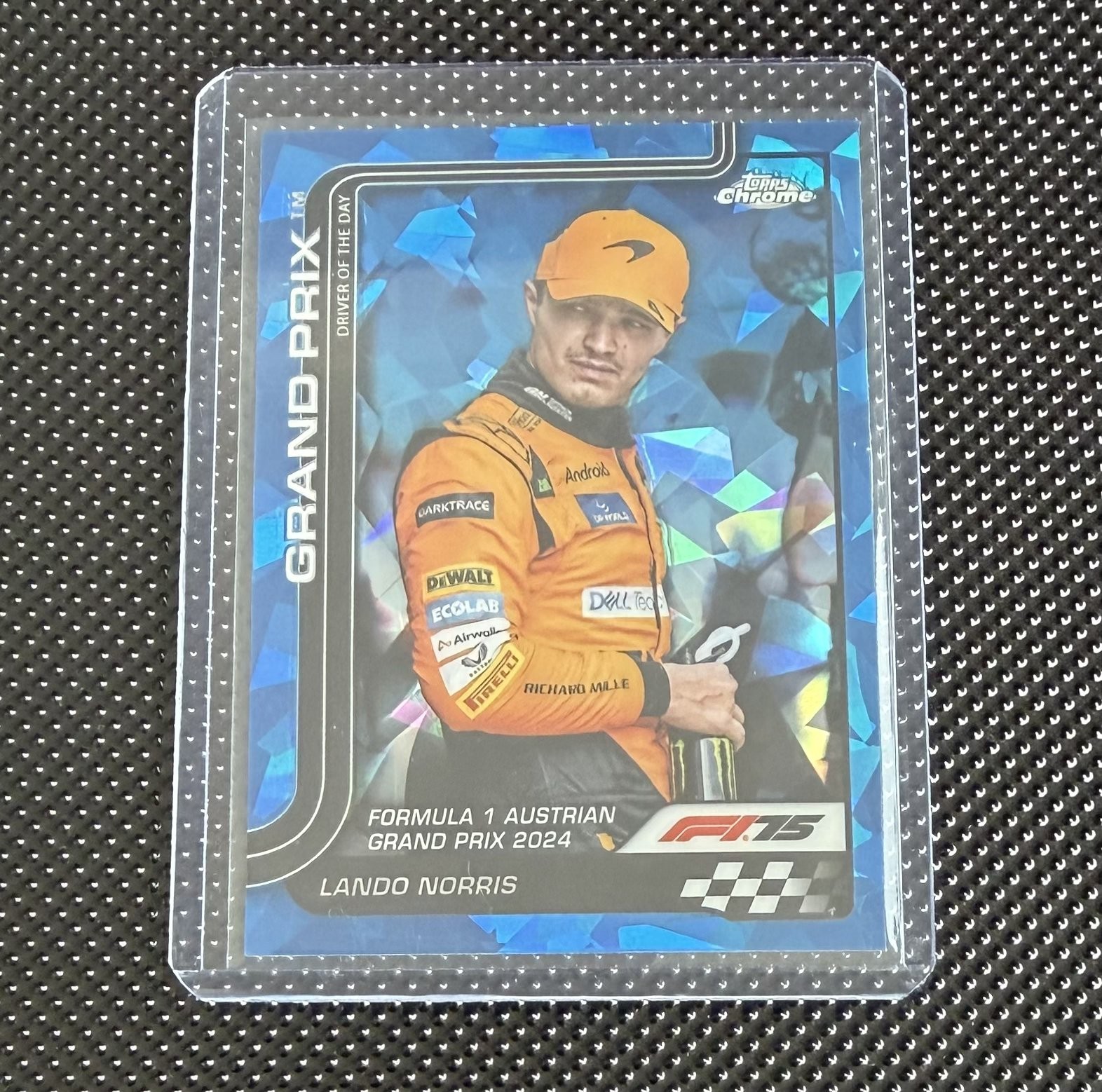 2025 Topps Chrome Sapphire Edition F1 Grand Prix Driver of the Day Lando Norris view 1