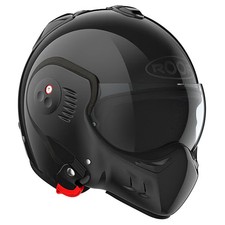Roof Boxer Alpha Motorcycle Motorbike Flip Up Helmet - Black