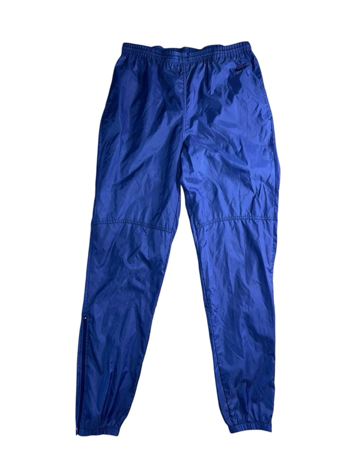 Nike Windbreaker Ankle Zip Track Pants Mens Size Medium Blue Thin Lightweight