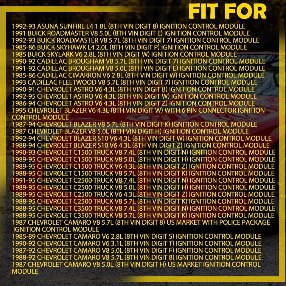 Ignition Control Module For 1989-1995 Chevrolet C1500 C2500 C3500 Truck OE#LX340 - Image 2 of 4