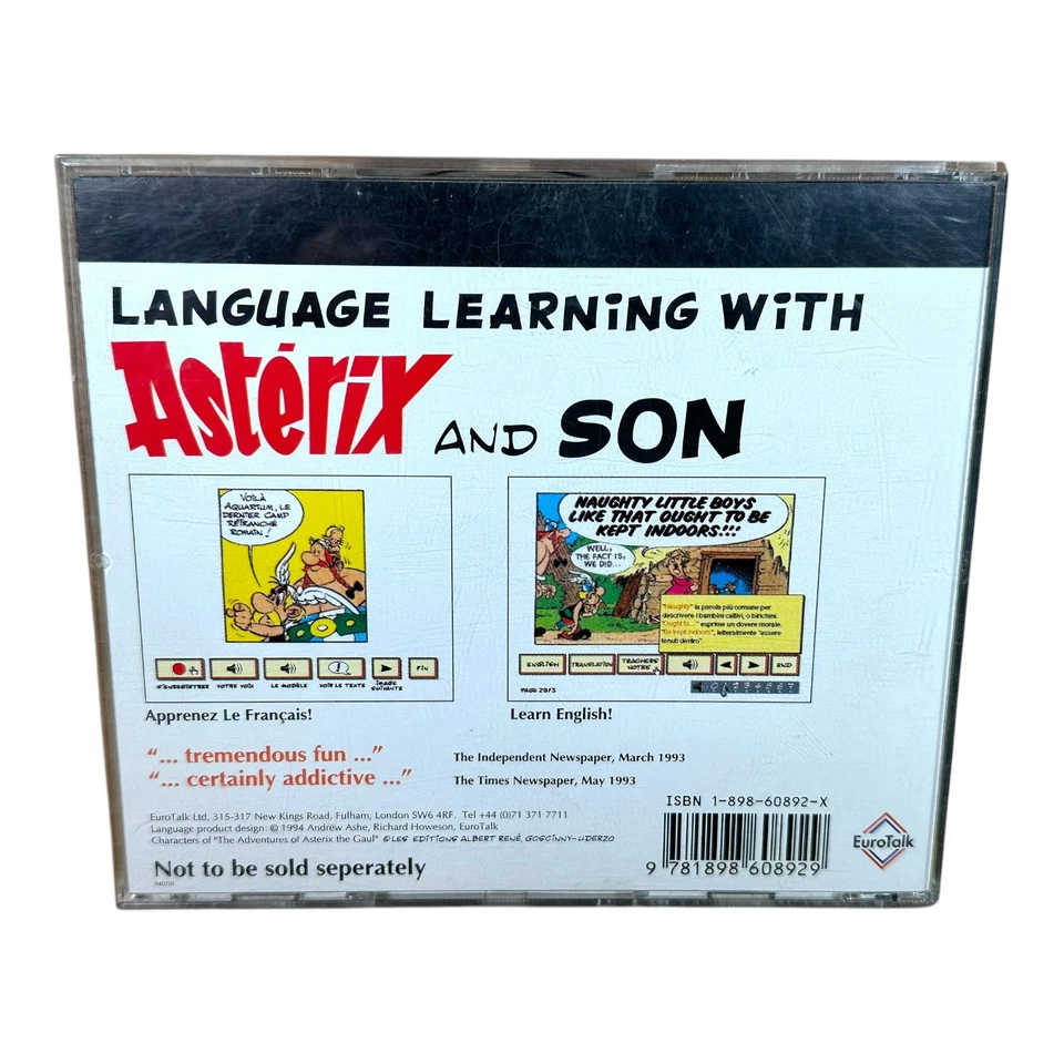 Learn French With Asterix And Son  CD-ROM Vintage Software MAC - Image 3 of 4