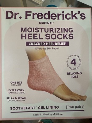 Dr. Frederick's Original Moisturizing Fuzzy Heel Socks - 2 Pairs - Cozy Gel