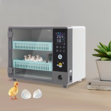 24 Egg Incubator with Automatic Egg Turning for Chicken Eggs Adjustable Temp 55W