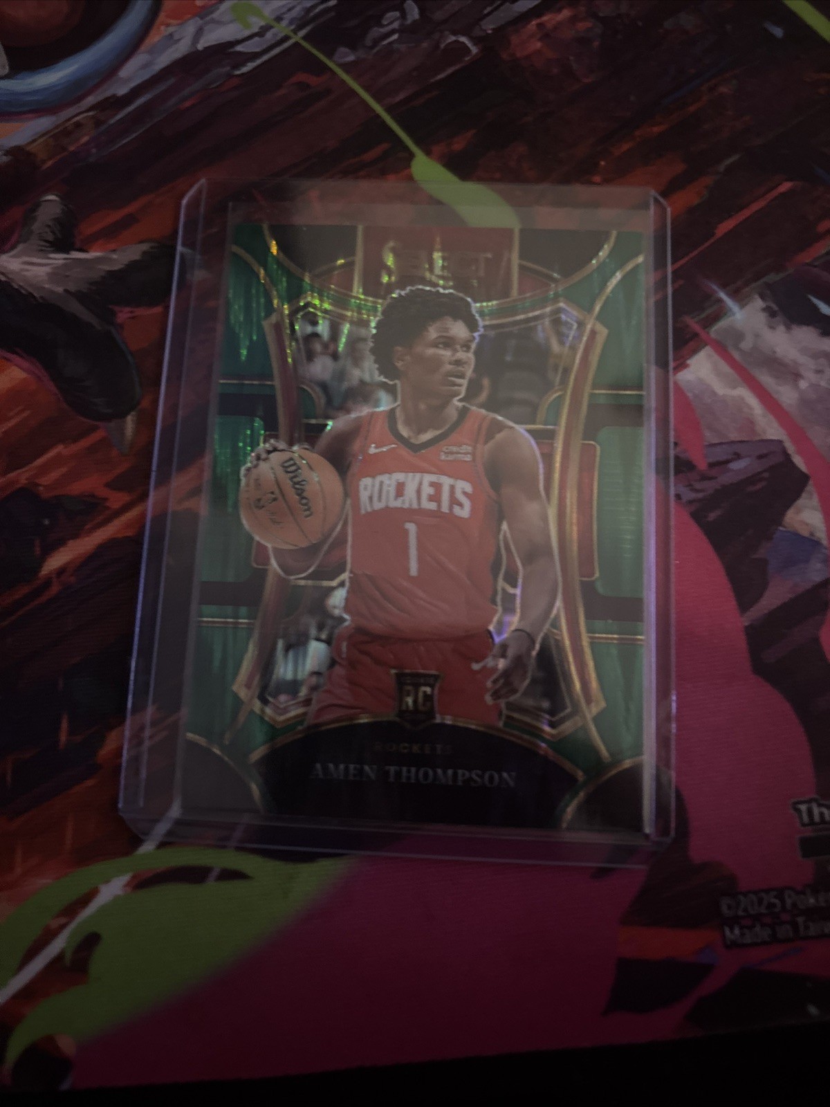 2023 Panini Select Green Shock Mezzanine AMEN THOMPSON