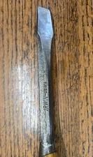 Vintage Irwin Flat Head Slotted Screwdriver Wood Handle Square Shank Heavy USA